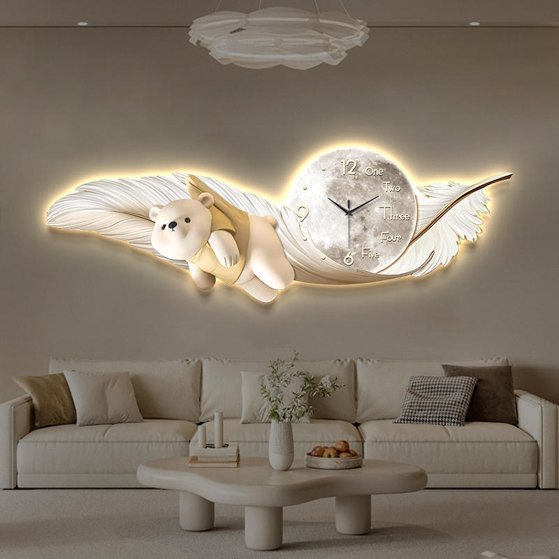 Interior Design Luxury House - ساعة حائط كبيرة فاخرة، تاريخ درجة