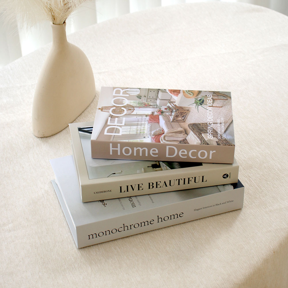 Interior Design Book - مجموعة من 3 قطع كتب زخرفية
