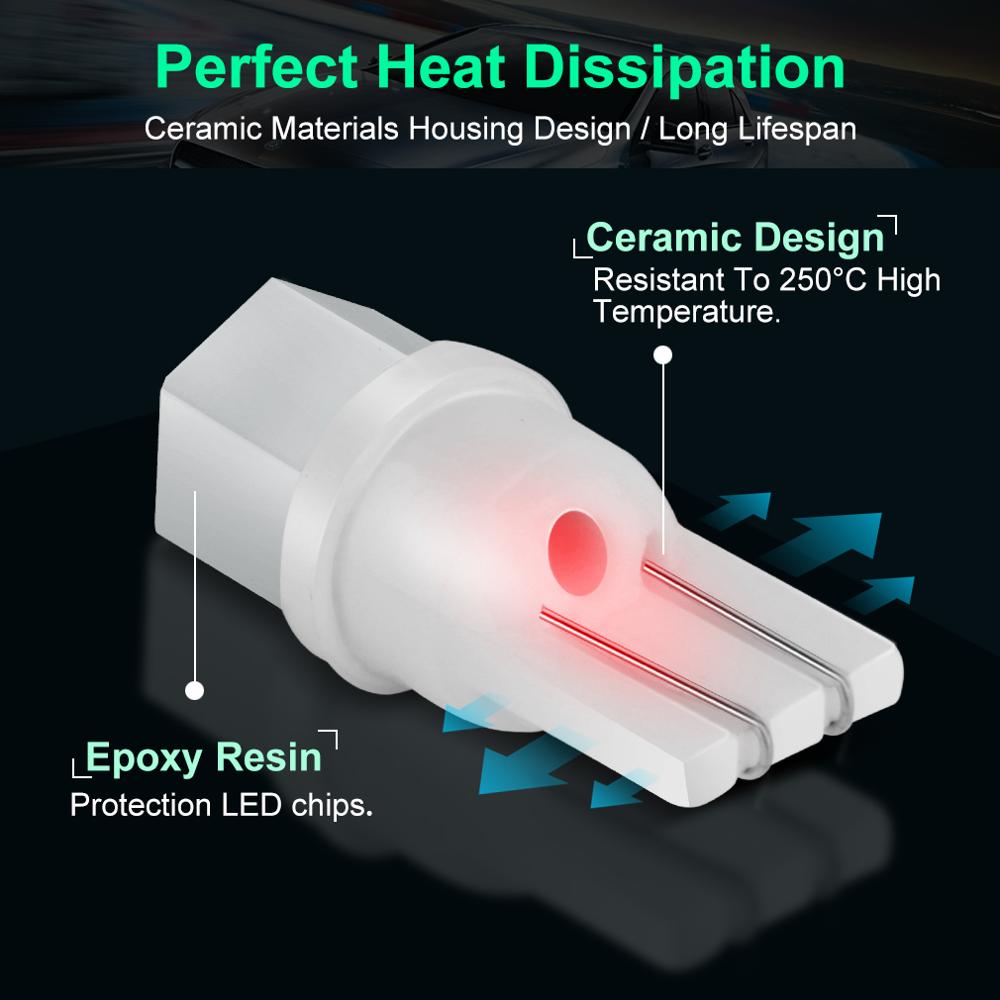 10 قطعة السيراميك T10 W5W LED  - مراجعة Interior Design Elements وسعره