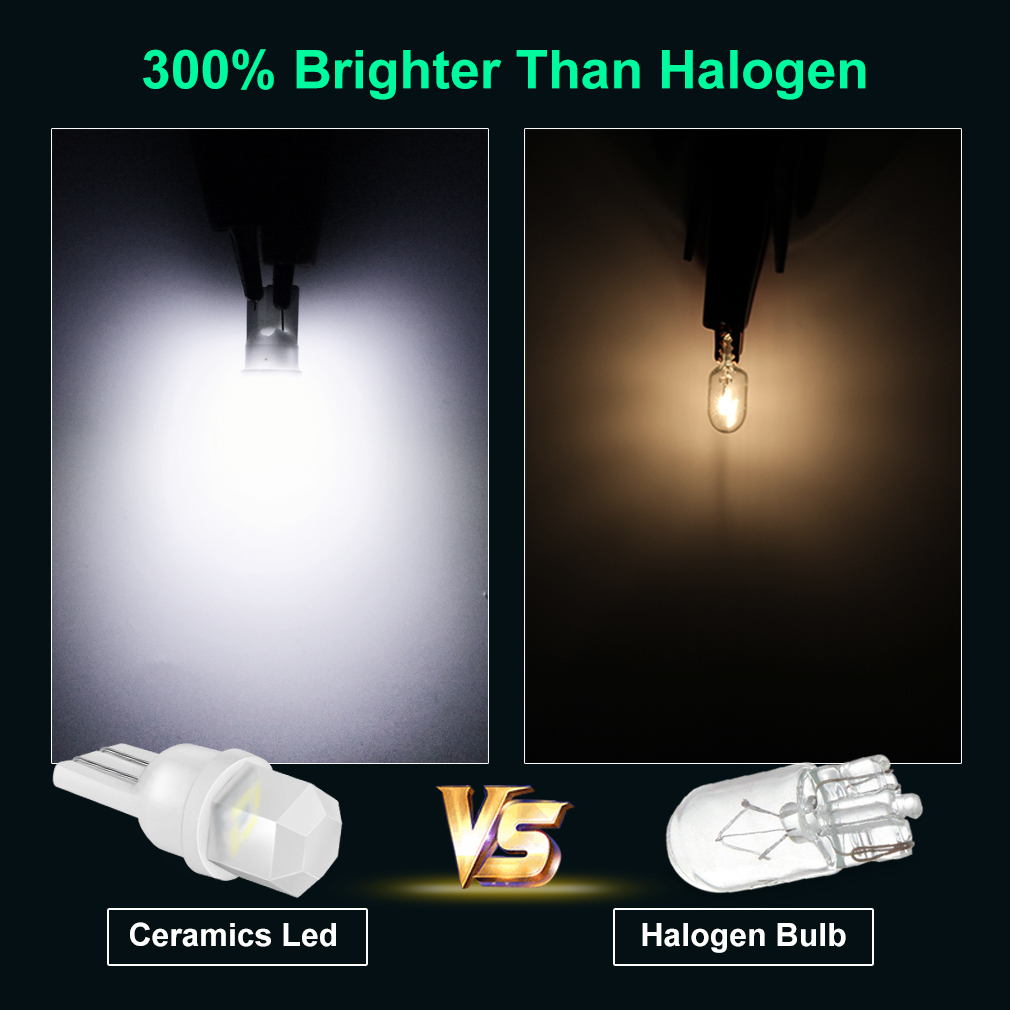 10 قطعة السيراميك T10 W5W LED  - مراجعة Interior Design Elements وسعره