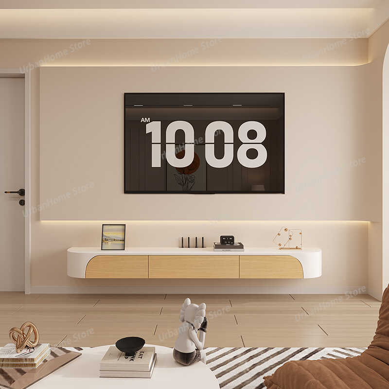 خزانة تلفزيون بيضاء لغرفة النو - مراجعة Interior Design White And Wood وسعره